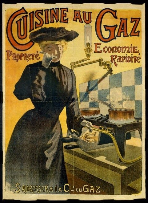 Cuisine au Gaz Proprete Rapidité Economie - Timmons Vintage Posters