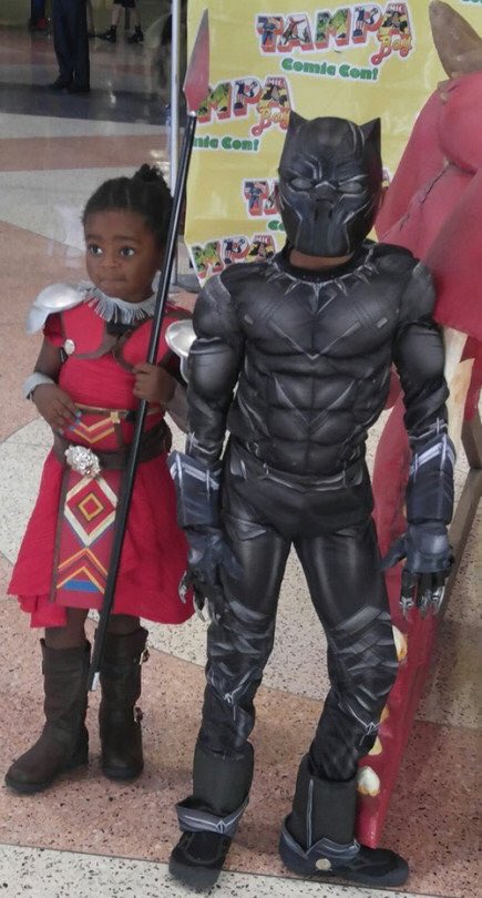 Lupita_Nyongo's tweet image. Welcome to #WakandaWednesday! Leading up to the film's premiere, I will be showcasing YOUR #BlackPanther cosplay every Wednesday. First up is the Children of Wakanda! They might have more swagger in the costumes than @ChadwickBoseman and I do... #Regram #MarvelHeaux