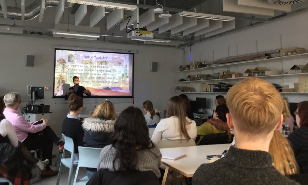 Thank you @Oliver_Heath for a fascinating workshop on biophilic design! #shuffle