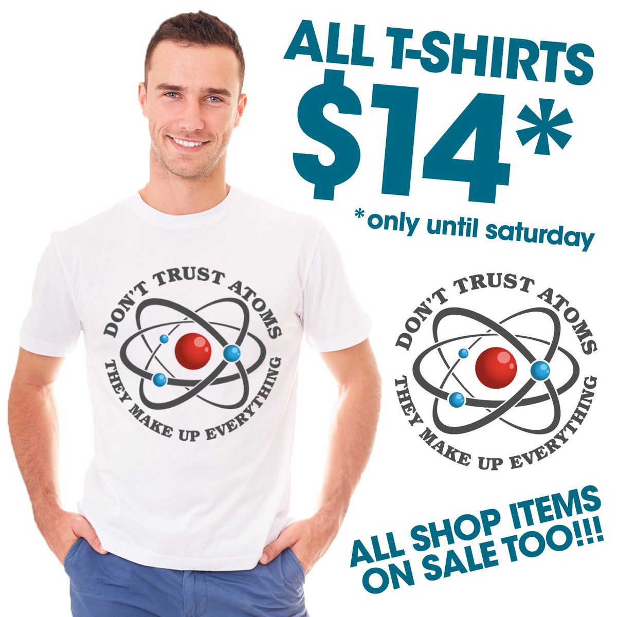 deancoledesign's tweet photo. All #tshirts in the #shop are #onsale for $14 until #saturday @TeePublic. Check out my stuff! All items are on sale also!
https://t.co/wIHoi6d8sx
#totelife #saveme #yourebeingbrainwashed #donttrustatoms #deancoledesign https://t.co/5yWOzbpEuR