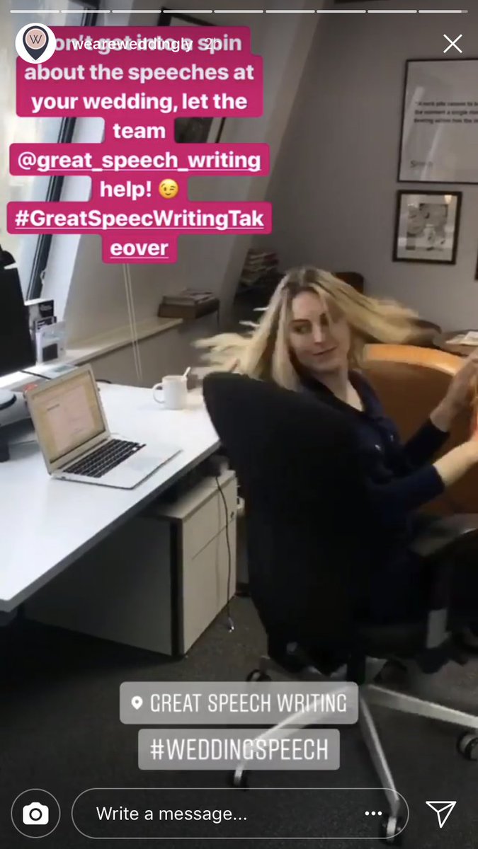 Gr8SpeechWriter's tweet image. Our #instagramtakeover with @WeAreWeddingly has got our delivery coach, Alys, in a spin.

Get in touch and let her give your confidence a boost