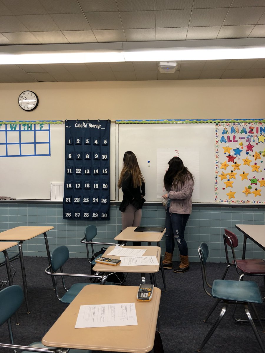 bvanness21's tweet photo. Four corners SOS..students looked at equation and went to the poster they thought was correct and end behavior in Algebra 2 class.  #spotlightonstrategies @AnsonEa23 @Eastridge_EICSD https://t.co/yemQsNa52g