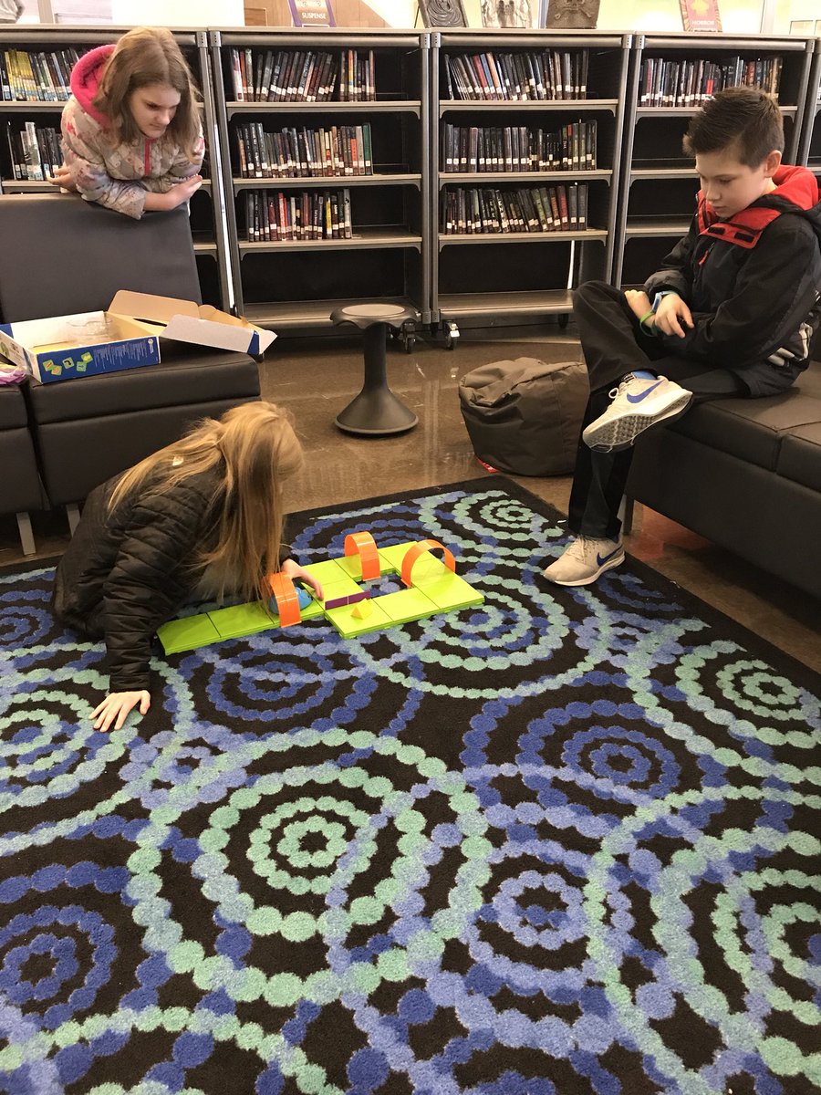 1SassyLibrarian's tweet photo. #makerwednesday in the #gmslibrary again! This morning we are coding w/Code & Go Robot Mouse! Thanks @SephaliThakkar for letting us borrow this! #lisdlib @Griffin_MS https://t.co/GRwM1GYZlO