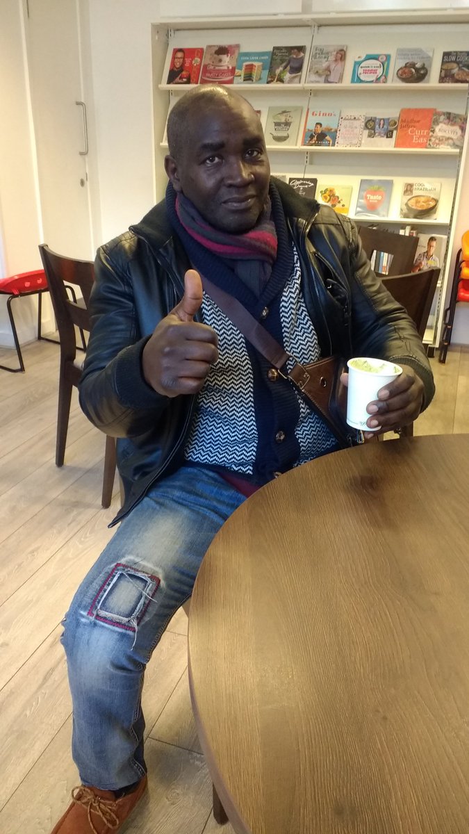 OpenGateCafe's tweet photo. Moringa Latte with #AlmondMilk for our favourite local Olympian JB Waigo.  #Delicious #Vegan with no #Caffeine https://t.co/47k4Hd9Fp1