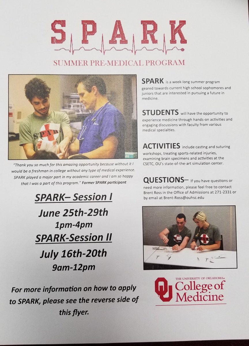 AspasiaAngelou's tweet photo. John Marshall is proud to offer the OU medical summer internship to our students for 2018! #OUCollegeofMed #JMFutureBuilders #ProudPOY @jmbearsokc @OKCPS @WmStubbs https://t.co/V7wDpIB68P
