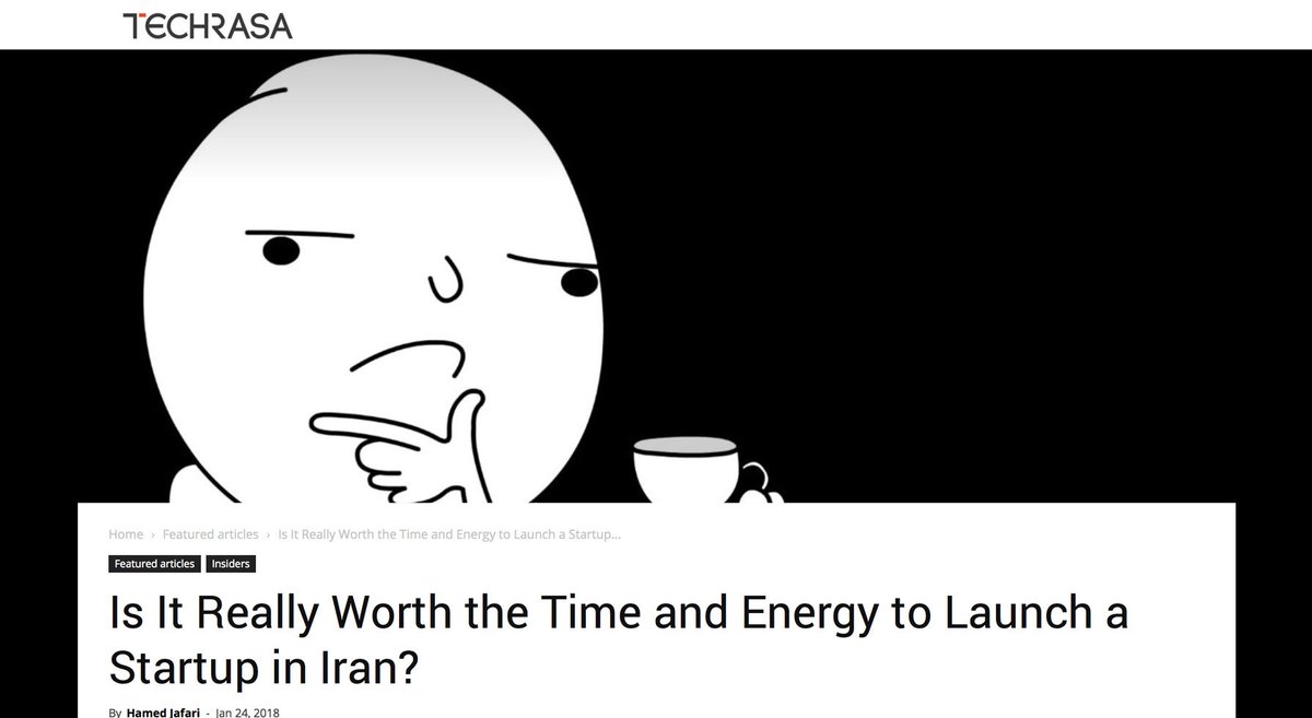 TechRasaCom's tweet photo. Is It Really Worth the Time and Energy to Launch a Startup in Iran? https://t.co/9Cez3PrNA5 via @TechRasaCom #Startup #Iran https://t.co/CUCbmbSQUk