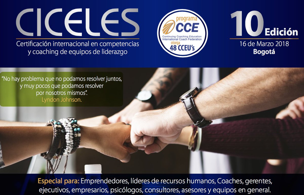 certliderazgo's tweet image. FECHAS DE NUESTRO CICELES 10 DECIMA EDICIÓN ABRIL 12 AL 15 DEL 2018 &quot; CERTIFICACIÓN INTERNACIONAL EN COMPETENCIAS Y COACHING DE EQUIPOS DE LIDERAZGO&quot; 20 semanas / 48 CCEuS 
Toda la información,Cronogramas,Valor,Beneficios,Costos y más.
alquimiazen.com/equiposdelider…
Conversemos.
