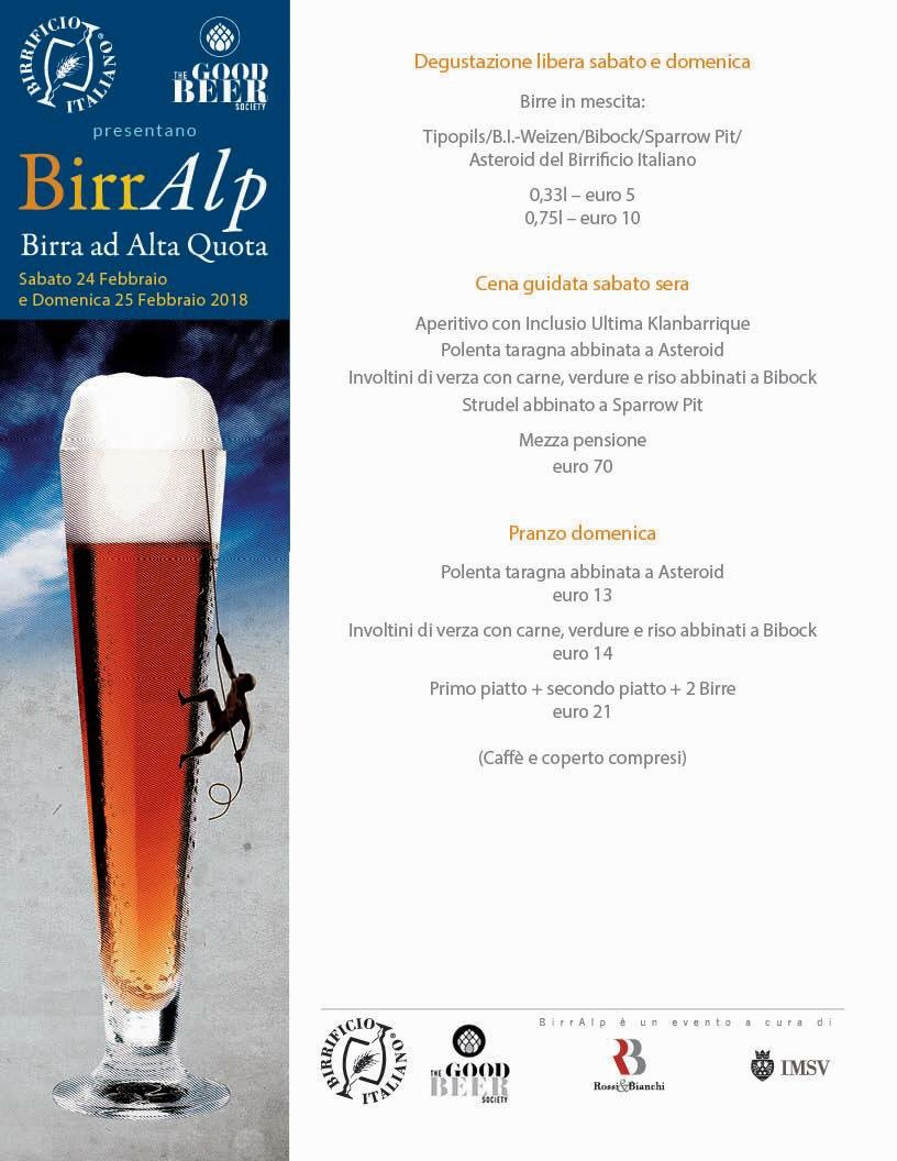 Menu #birralp #febbraio18