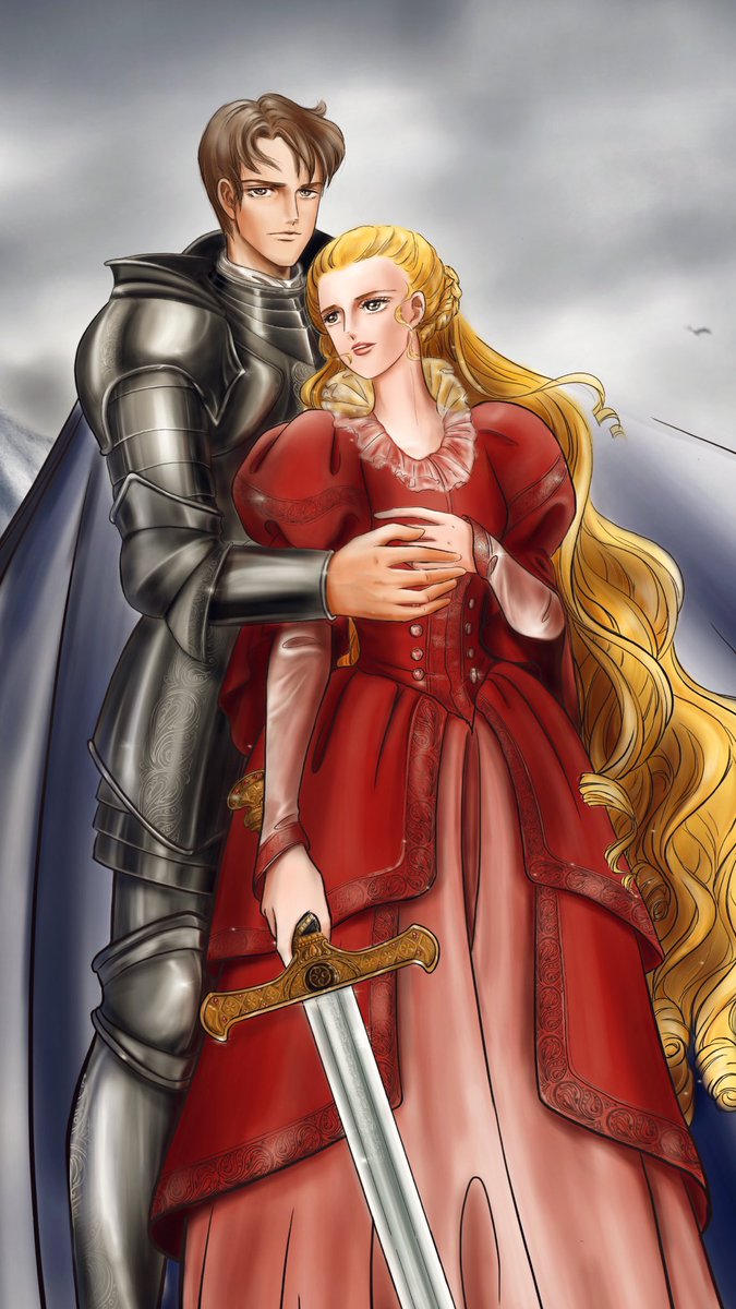 CarlettZee's tweet photo. Love or foe. #manga #illustration #knightinarmor #princess #original #winifredthethreekings https://t.co/cDahiHBKKb