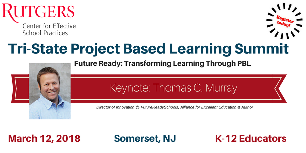 RU_OurClassroom's tweet photo. Register for the Tri-State #PBL Summit! Join @thomascmurray @MathDenisNJ @RossCoops31 @wisemancometh &amp; @ZywickiR- 3/12/18 #RUPBL18: https://t.co/z7DsH6xCTZ   #njed #nyedchat #paedchat #FutureReady @FRSNewJersey @NJASCD #Satchat @FutureReady #HackingPBL @RutgersGSE https://t.co/deSHRluC4e