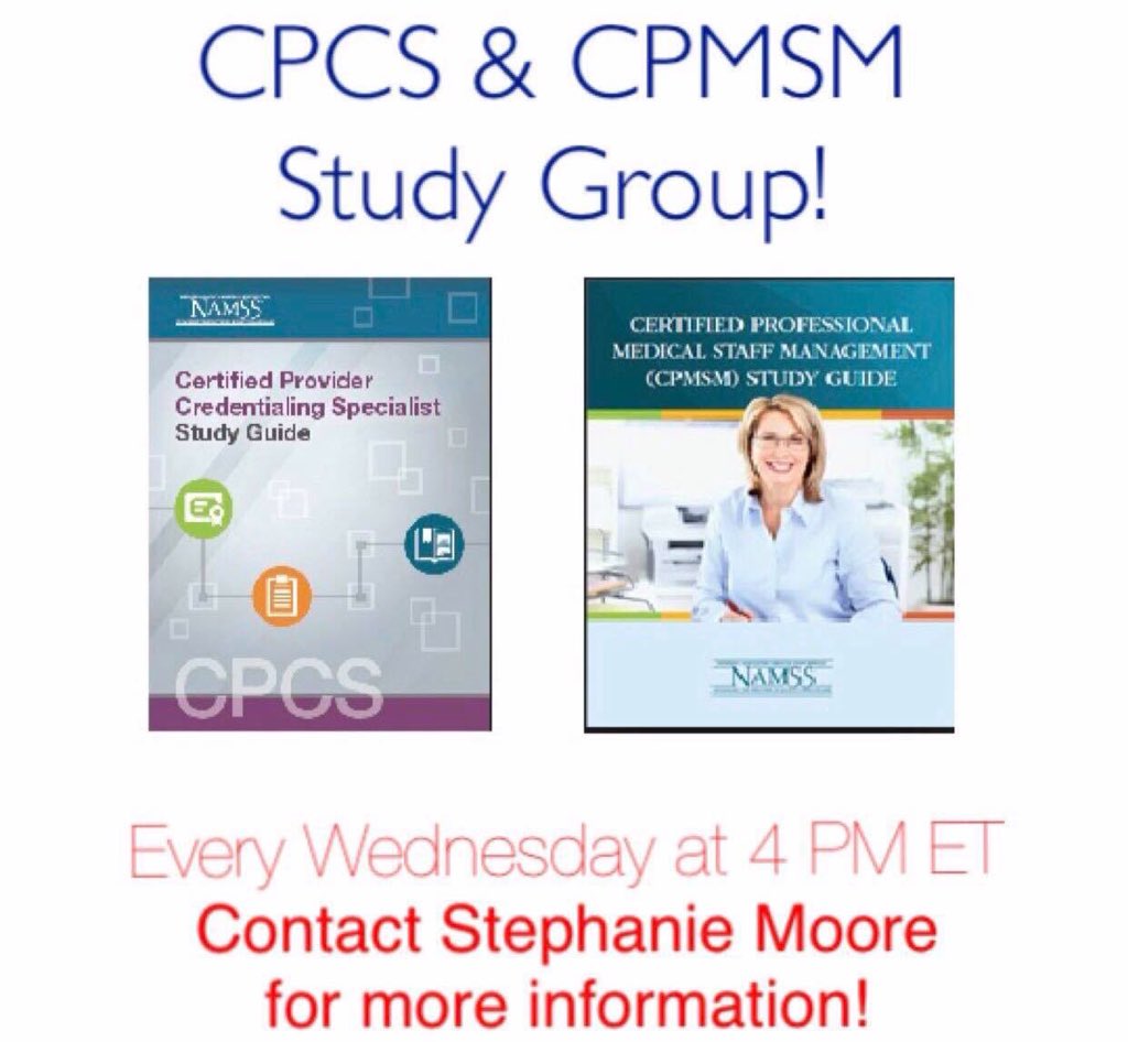 TAMSS_News's tweet photo. Today is the day!! Contact Stephanie now to participate in the #CPCS & #CPMSM Study Group!
You can email Stephanie at stephanie_moore@teamhealth.com
Share with your colleagues! https://t.co/VfaosCvb4k