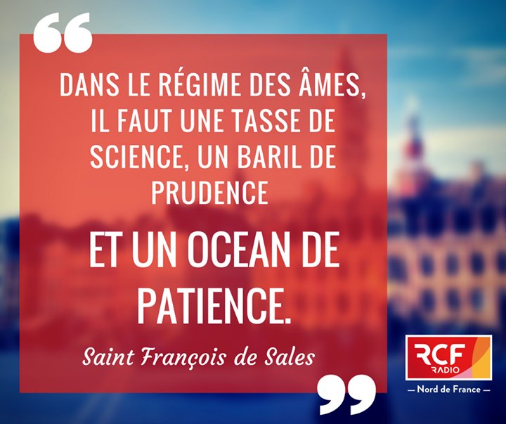 Rcf Hauts De France Auf Twitter Citation Dans Le Regime Des Ames Il Faut Une Tasse De Science Un Baril De Prudence Et Un Ocean De Patience Saint Francois De Sales
