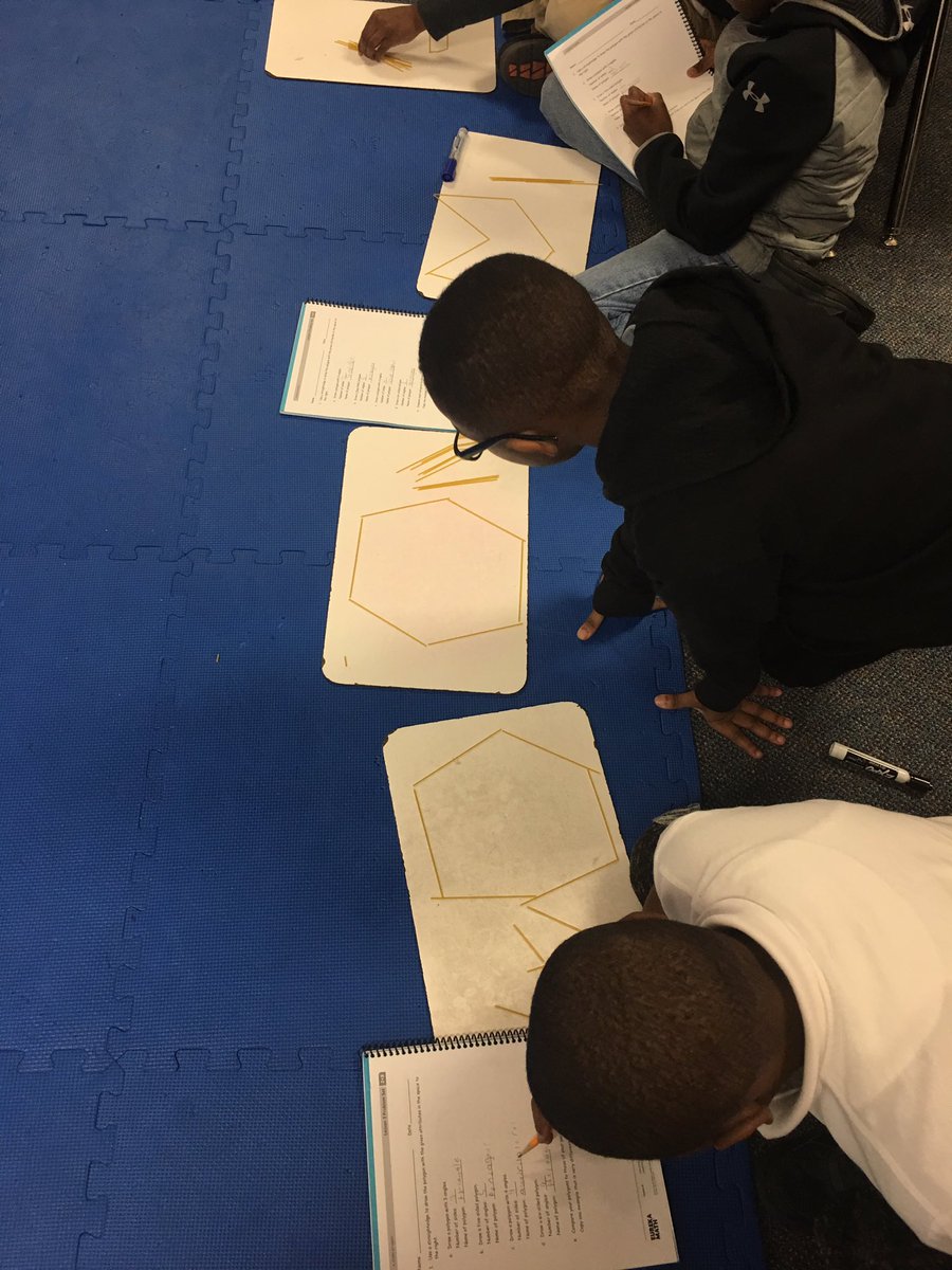 lorettadailey35's tweet photo. Students are building, identifying, and analyze  two-dimensional shapes with specified attributes using spaghetti noodles. https://t.co/tcSTC8NHiF