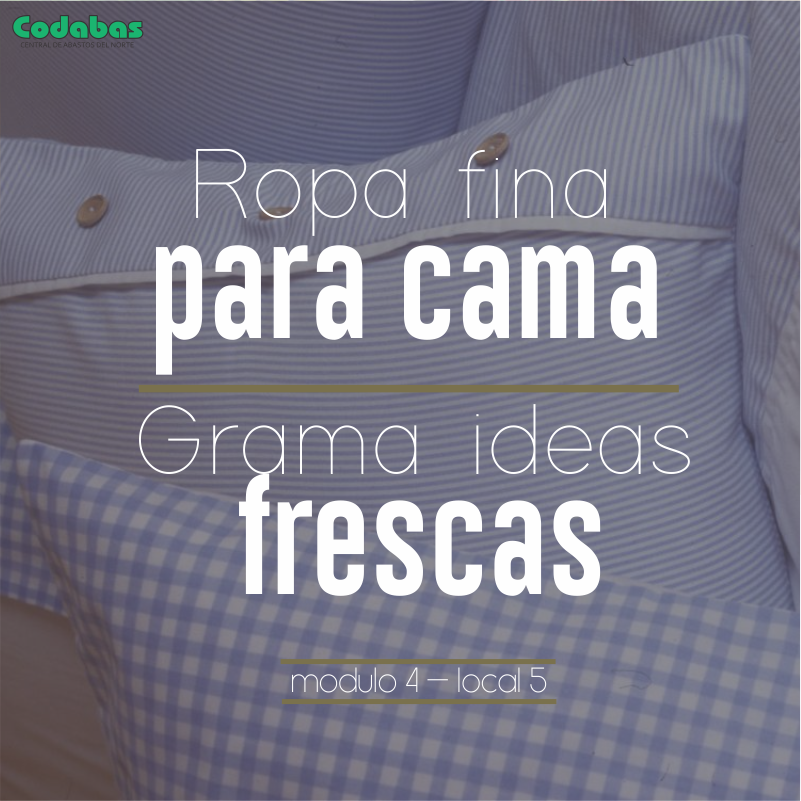 Codabas1's tweet photo. Grama Ideas Frescas es una empresa con más de 20 años de experiencia en la produccion de ropa para cama, visitalos en el Modulo 4 - Local 5. #codabas #gramaideasfrescas #ropaparacama https://t.co/n882LxcS8P