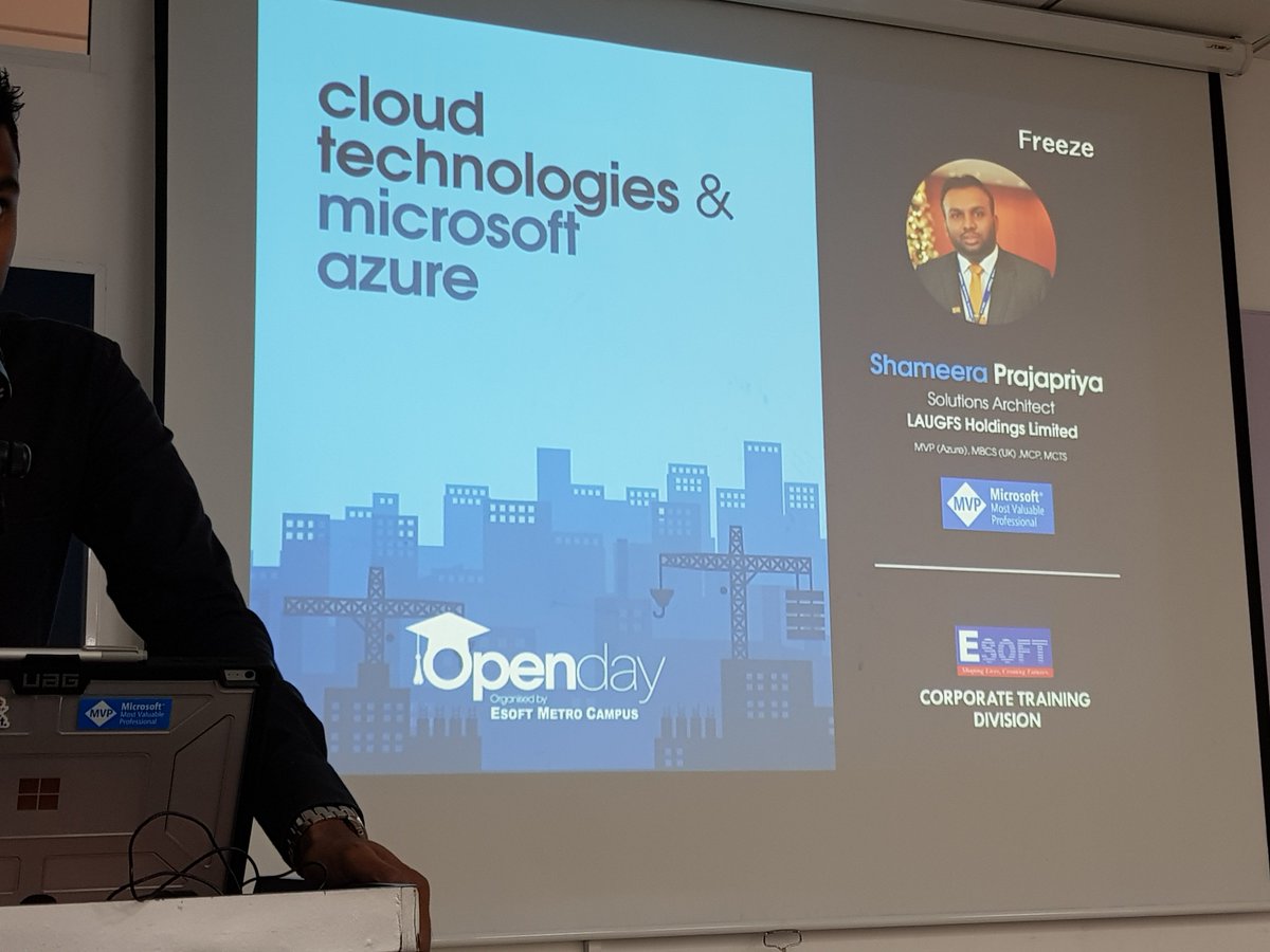 prajapriya's tweet image. Cloud Computing with Azure - Session at ESOFT Open Day 2018.
#Azure #CouldComputing #Microsoft #MVPBuzz #MVP