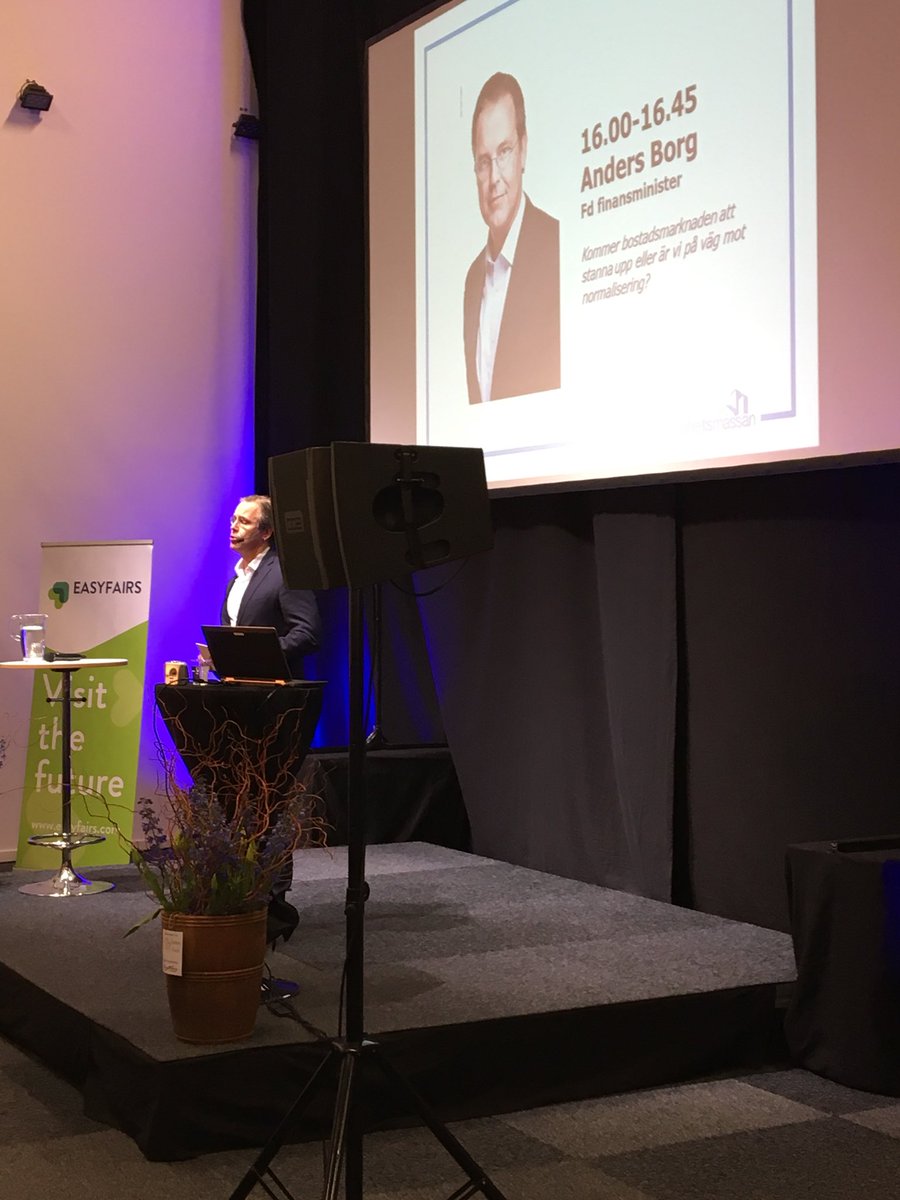 Avslutar dagens Fastighetsmässa med Anders Borg på scenen!