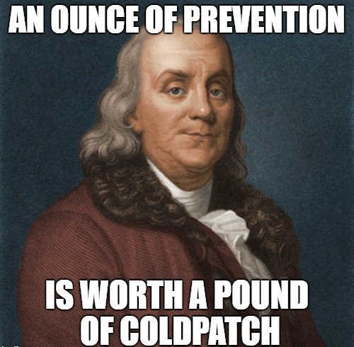 BIORESTOR's tweet photo. An ounce of prevention is worth a pound of coldpatch! If Ben Franklin was a pavement preservationist!
#biorestor #ohio #asphalt #roads #preserve #history #franklin #coldpatch #benfrankliln https://t.co/WC6mDa7TMs