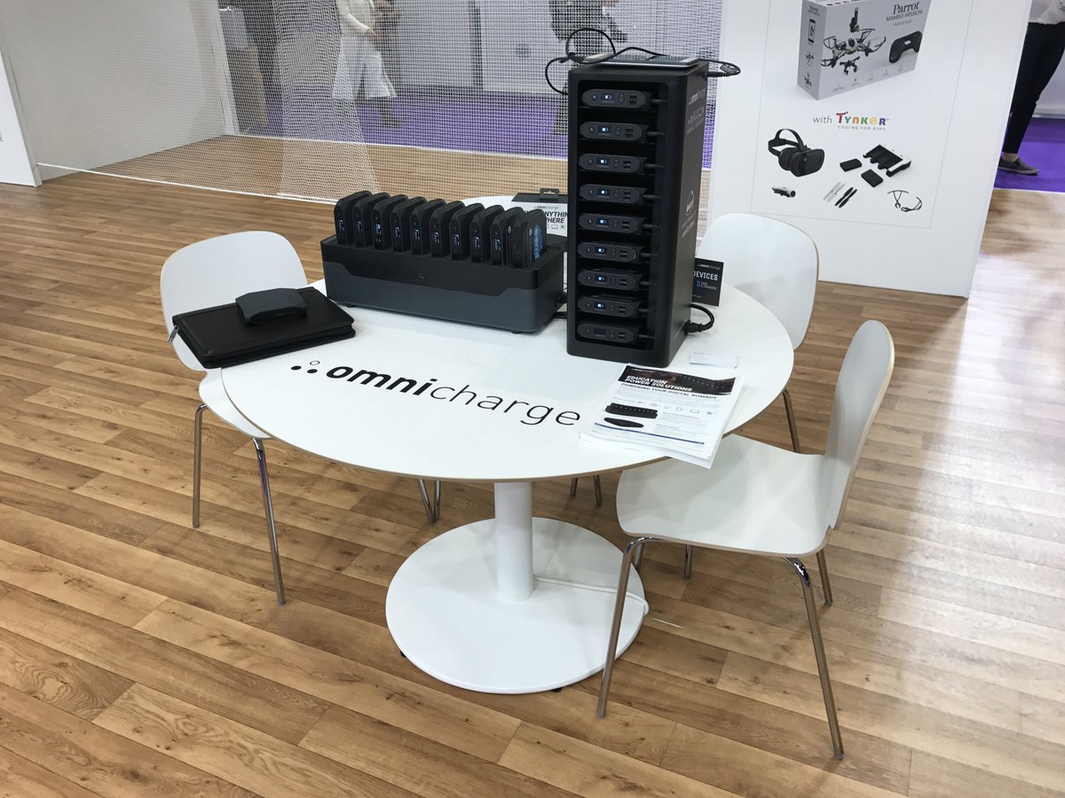 omni_charge's tweet photo. We're ready for the day! Swing by booth E190 in Hall N1-19 to learn about how @Omni_charge is powering up schools and how you can enter for a chance to win an Omni20 and a Power Station for your school! #BETTShow2018 #Bett2018 #edtech https://t.co/VmJBYFU8QO