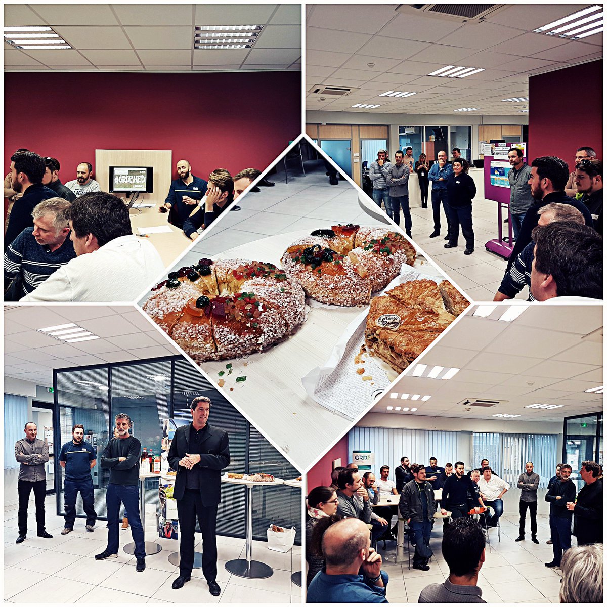 Laura_8374's tweet photo. Moment de convivialité autour de la galette des rois à l'#AIToulon ! 
En compagnie du #BEX et de l'ingénierie.
#GRDFMED 
@LaurenceBeretta @senes_jc @FranckGossery @ https://t.co/jV4UIADnmV