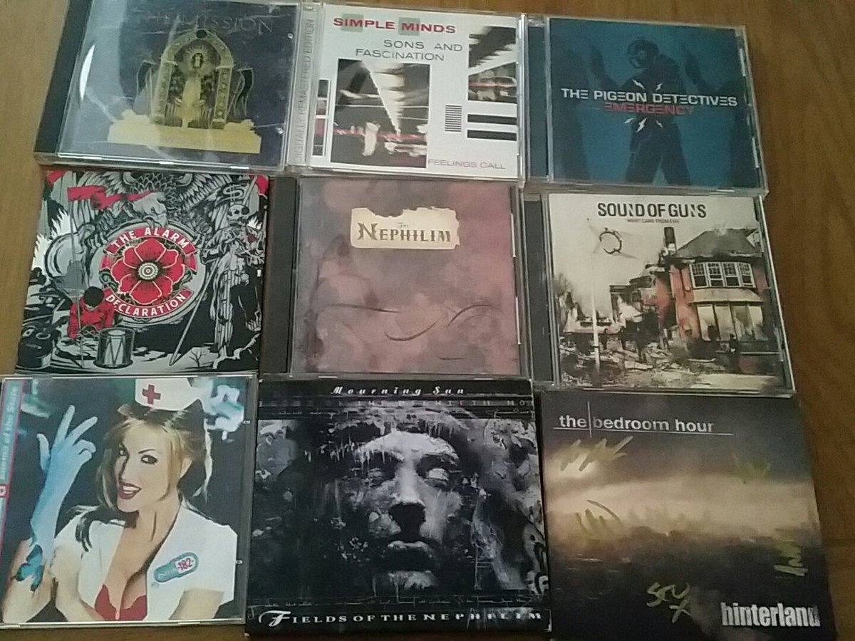 #9albumsthatchangedmylife 
God'sownmedicine
Sonsandfascination
Emergency
Declaration(original )
TheNephilim
Whatcamefromfire
Enemaofthestate 
MourningSun
Hinterland