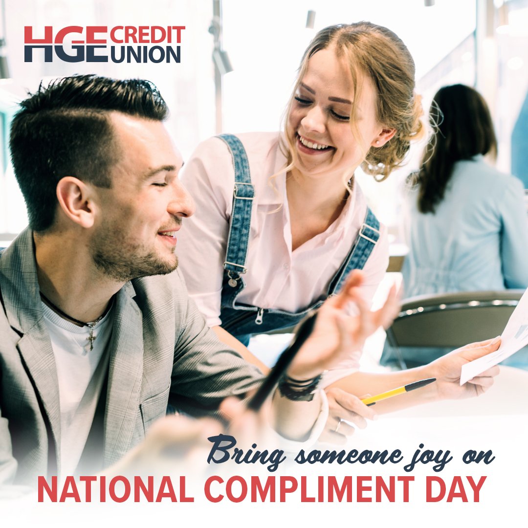 HGECU_KS's tweet photo. Go out of your way to give out some extra compliments today! Complimenting others has the potential to turn someones day around and spread joy to those around you! #NationalComplimentDay #ShareTheLove https://t.co/cGT9XBBnuu