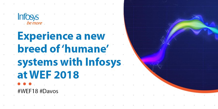 Infosys's tweet photo. Infosys #OneWithDigital lab rewires #machines for a more 'human' touch in an effort to shape the way technology makes an impact on our lives https://t.co/YYH9yEjU0Z #WEF18 #Davos https://t.co/KNW2QMnkbK