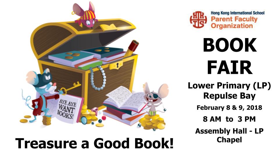 Treasure a Good Book at the LP Book Fair Feb 8 &amp; 9 from 8am-3pm at the LP Chapel in Repulse Bay!