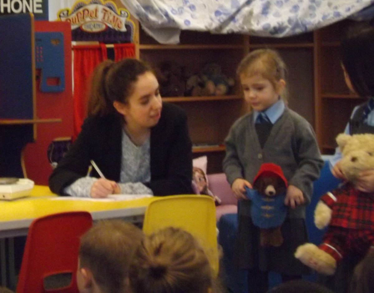 BridgewaterScho's tweet photo. Future medical students from 6th Form held a Teddy Clinic for EYFS children.Our 'Doctors' tried out their bedside manners &amp; 'diagnostic' skills whilst the children got to grips with measuring,weighing &amp; describing their teddys...lots of 'poorly tummies'...too much honey I think!! https://t.co/1FmRv0adT4