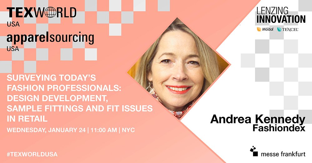 appsourcingnyc's tweet photo. Coming up at 11AM in #TextileTalks: A presentation and discussion with Andrea Kennedy of Fashiondex on how sample garments are fit before they are cut and sewn for production and how that affects returns and markdowns in retail. https://t.co/k0orTtQ5u5