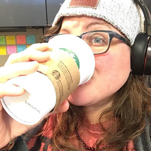 TheEmilyArnold's tweet photo. Round 2 of #thatchurchsummit from the comfort of my cubby. Thanks for the #blondeespresso @thatchurchconf #lacroixstillnotpictured #ticketstothatchurchconfnotpicturedeither (testing a theory) https://t.co/tchDg4xpD1 https://t.co/AKAyrRakgz