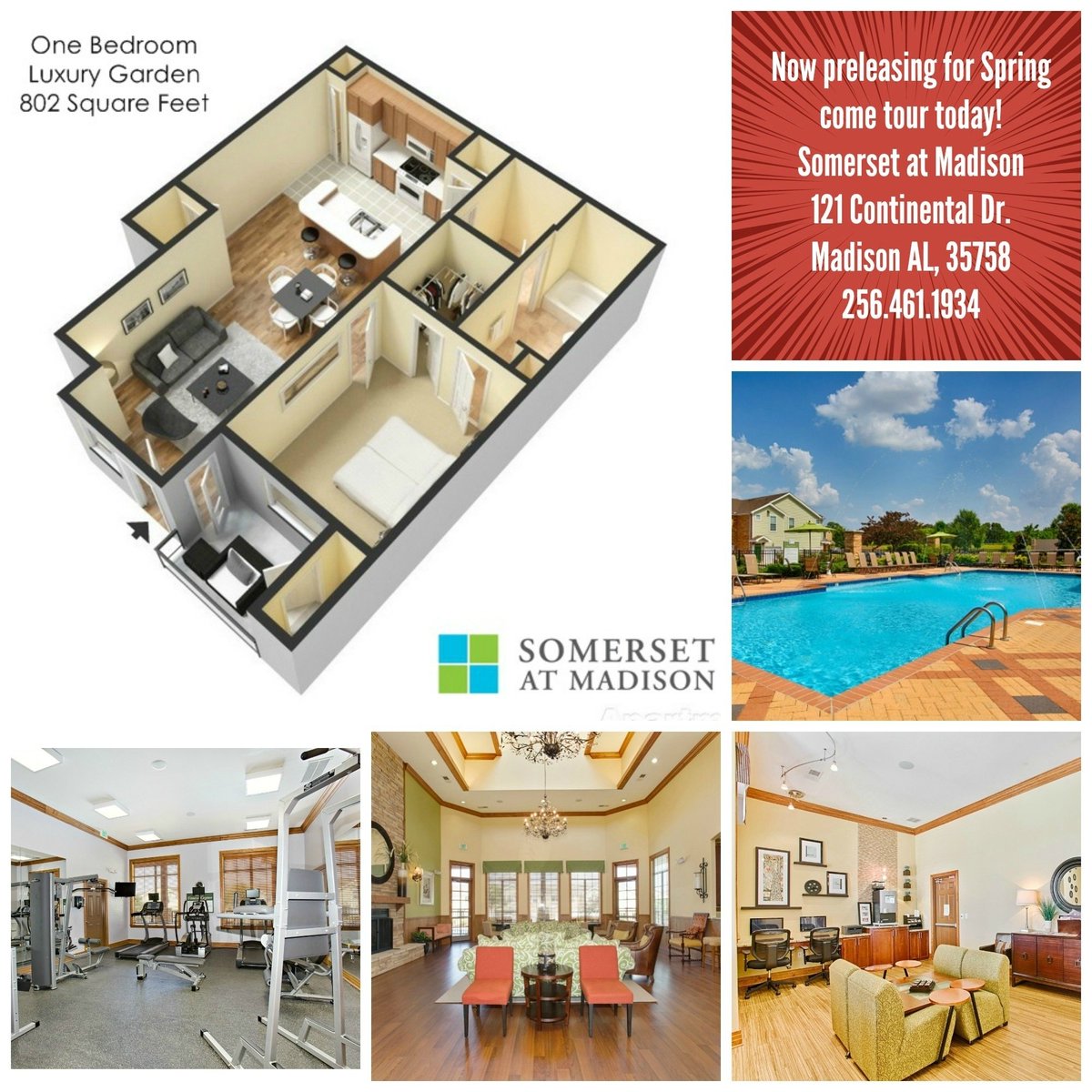 We're now preleasing for Spring! Stop by and see us today! #somersetatmadison #happywednesday