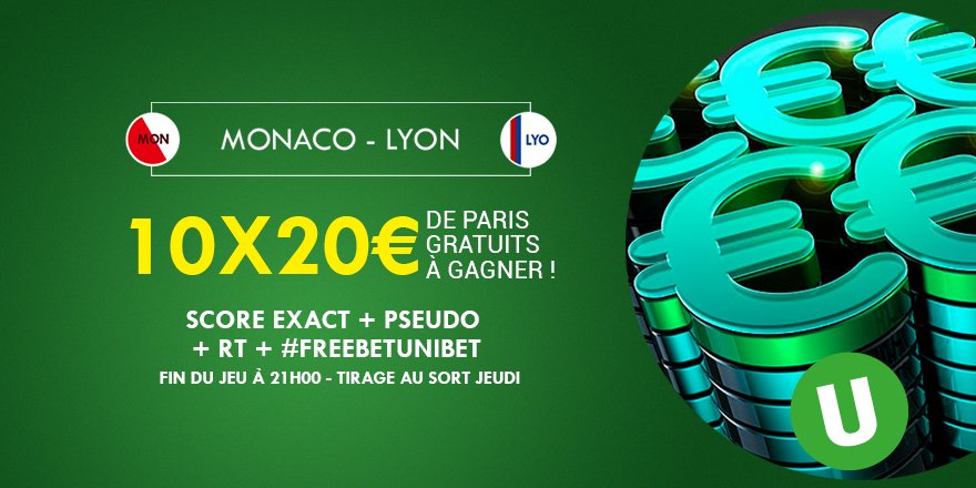 UnibetFrance's tweet image. ⚽️💰 Quel sera le score exact de #ASMOL ? 10x20€ de #FreeBetUnibet à gagner !

#TeamParieur