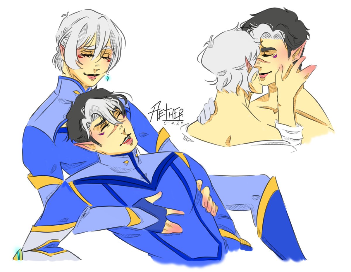 AetherStaza's tweet photo. Marriage life is good to them. Even knights and warrior princes need some time off war duties.
#sheith #alteankeith #alteanshiro #alteanau #keith #shiro #voltron https://t.co/KWUP92R62f