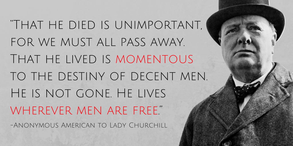 Hillsdale's tweet photo. Today we remember Winston Churchill, who passed away 53 years ago. Churchill's refusal to back down in the face of unspeakable evil left the civilized world a better place for future generations. https://t.co/JZgtVexXvF