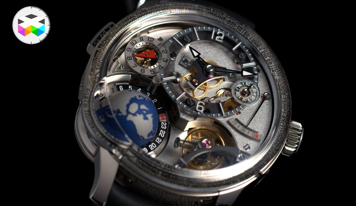 thewatchestv's tweet photo. We can always expect spectacular and beautiful timepieces by Greubel Forsey and this year is no exception with the GMT Earth and its 3D globe at 7 o’clock. Limited to 33 pieces. So hurry up all the GF lovers! #thewatchestv #watchestv #SIHH2018 #GreubelForsey #GMTEarth #tourbillon https://t.co/xNpPlKjluY