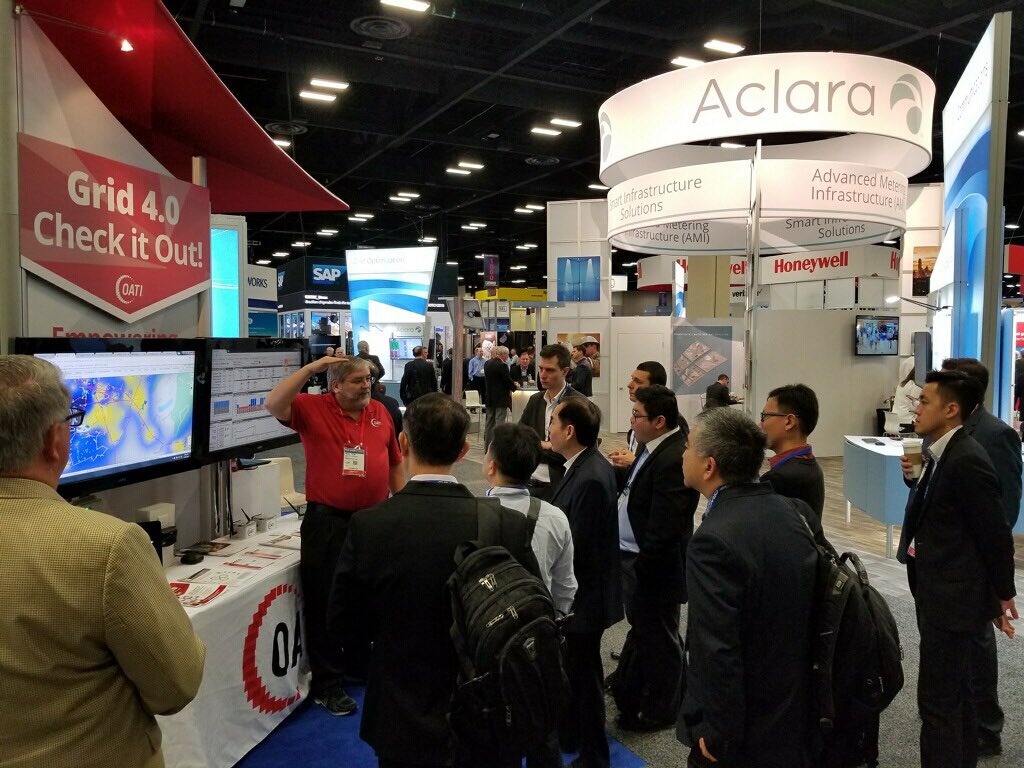 OATIinc's tweet photo. Thanks for coming to booth 1509 for a demo given by our SME Walter! #DTECH2018 #Microgrids #DERMS #DER #IoT https://t.co/tzmDbsI8xg