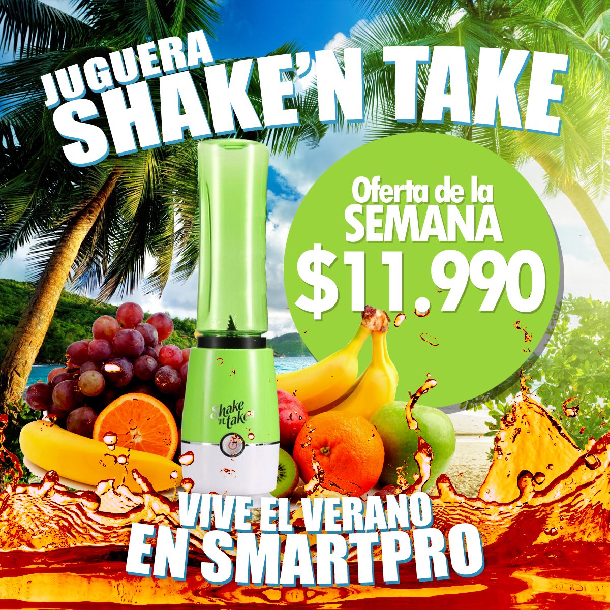 SmartproChile's tweet photo. Juguera Shake`n Take
¡Para preparar los mejores batidos este verano!
Oferta de la semana $11.900 https://t.co/bSvx2p9pyo