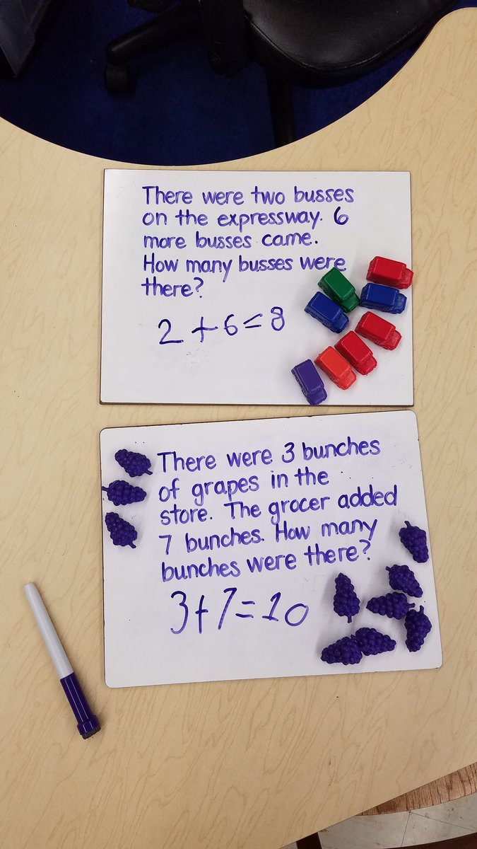 Students in K-100 created math stories and passed them to their partner to solve! #76learns
