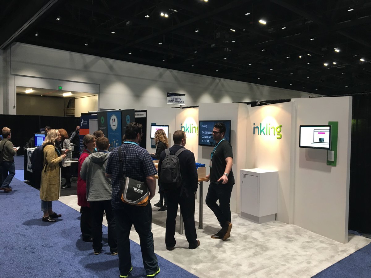 inkling's tweet photo. Things are off to a great start at @atd #TechKnowledge! Visit us at booth 315 to hear about Inkling Knowledge! #ATDTK https://t.co/6em45tjcGO