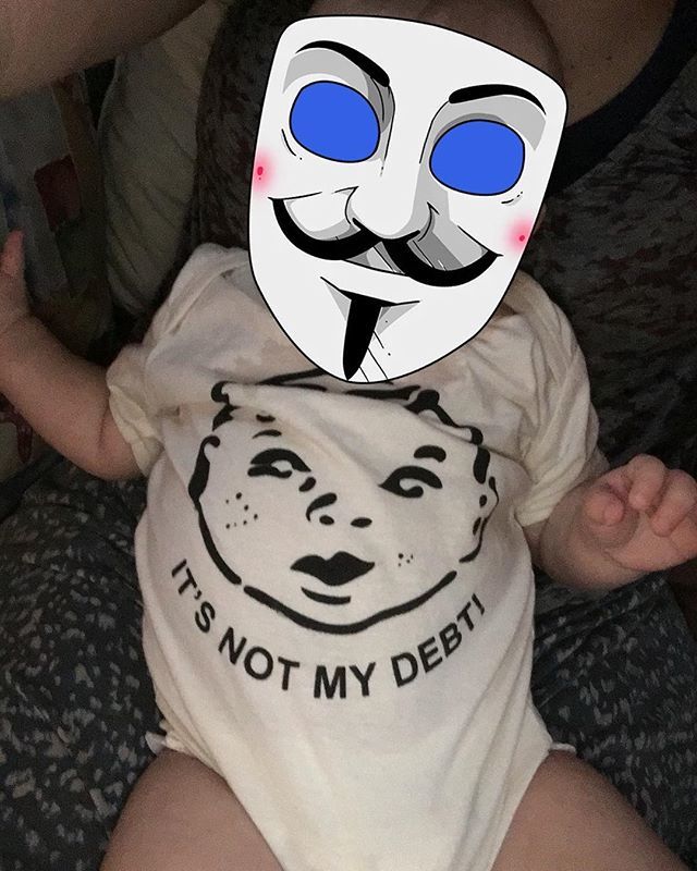 EarthPermit's tweet photo. Have a great day! From Tate! #undocumentedhuman #taxationistheft #earthpermit #itsnotmydebt #baby #v #vendetta #vforvendetta #guyfawks https://t.co/0ALNXX8CMq https://t.co/T9X7yorclv