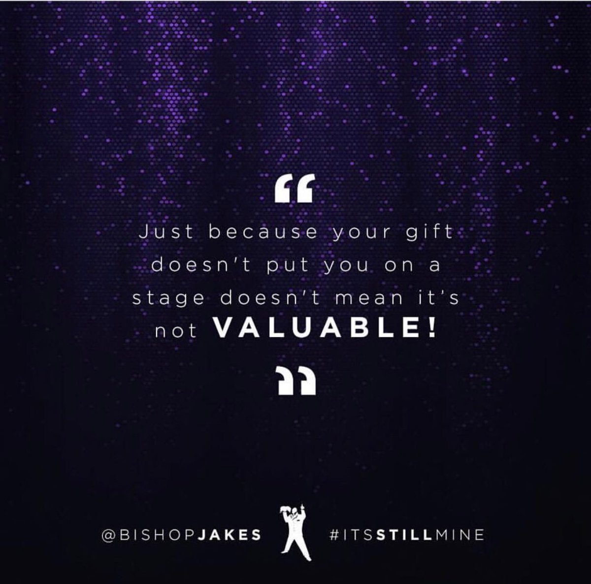 TheKurtCarr's tweet photo. “Just because your gift doesn’t put you on a stage doesn’t mean it’s not VALUABLE!” - @BishopJakes 🙌🏽 #ItsStillMine #TDJakes #BishopJakes #Gift #WednesdayWisdom https://t.co/ppGWauZZaw