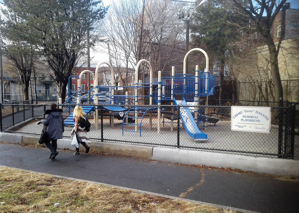 cityoftreesjc's tweet photo. Don't forget to show your support for the brand new #playground at Cosmo "Gussy" DiSanto Park! #ribboncutting #jcparks #parkscoalition #jctrees https://t.co/Wta8zX7fmi