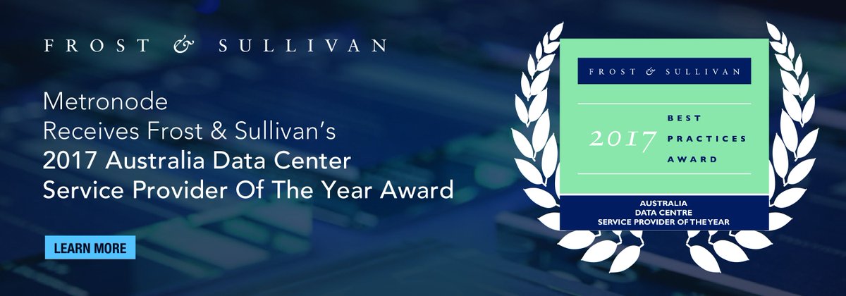 .<a href="/MetronodeAUS/">Metronode</a> is one of the fastest data centre operators in Australia to build a facility from start to finish. #FrostAwards #FrostAUAwards