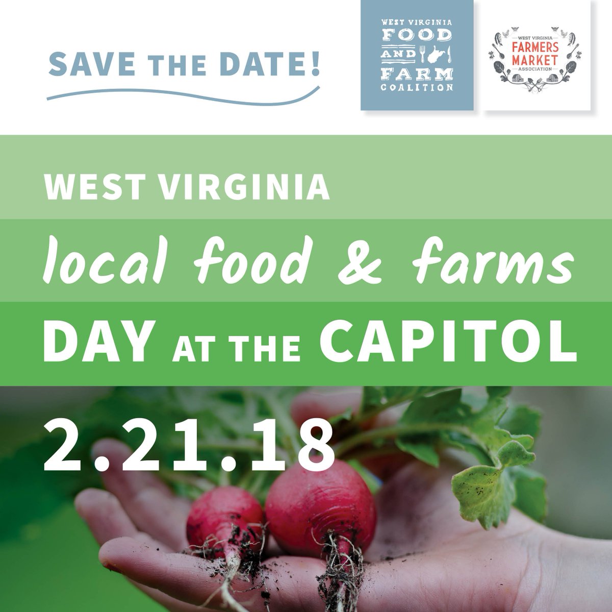 wvfood's tweet photo. Please join us for WV Local Food &amp; Farms Day at the State Capitol on February 21st as we discuss pressing policy matters for farmers with the decision makers of our state! Register here:  https://t.co/7reOet20Rm https://t.co/Je6xEqfzkY