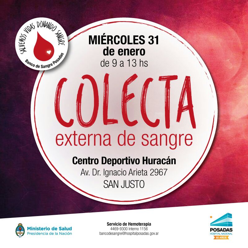 #Ayudanos a #Ayudar 
Colecta externa de sangre