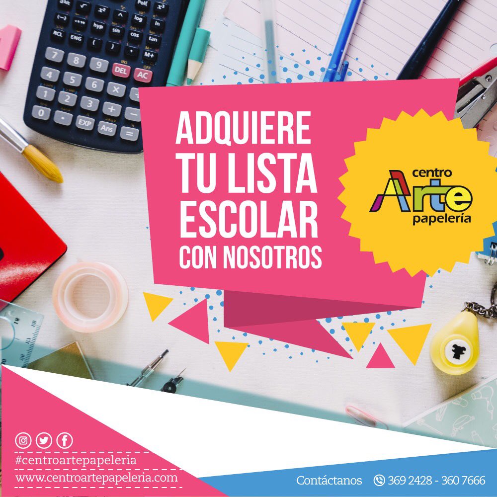 CentroArtePapel's tweet photo. ¿Ya tienes tu lista de útiles? Prepárate para este regreso a clases en #centroartepapeleria 🎨📚 Contáctanos y encuentra las mejores ofertas.🎉
.
.
#centroarte #barranquilla #papeleria #regresoaclases #like4like #follow4follow #backtoschool https://t.co/DG90fy0bPD