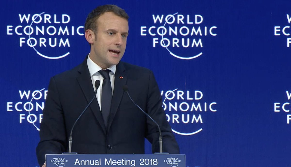 "We've decided to make #France a model in the fight against #ClimateChange...We will close all our coal-fired power stations by 2021." <a href="/EmmanuelMacron/">Emmanuel Macron</a> committed to #MakeOurPlanetGreatAgain at #WEF18

#ClimateAction