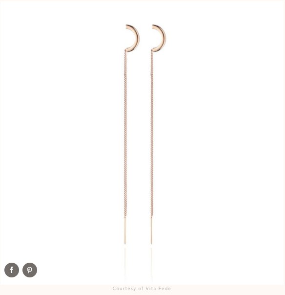 Best Wedding Earrings for Your Big Day! <a href="/brides/">BRIDES</a> includes the #VitaFede Luna Thread Earrings bit.ly/2rFeVXC #weddingWednesday