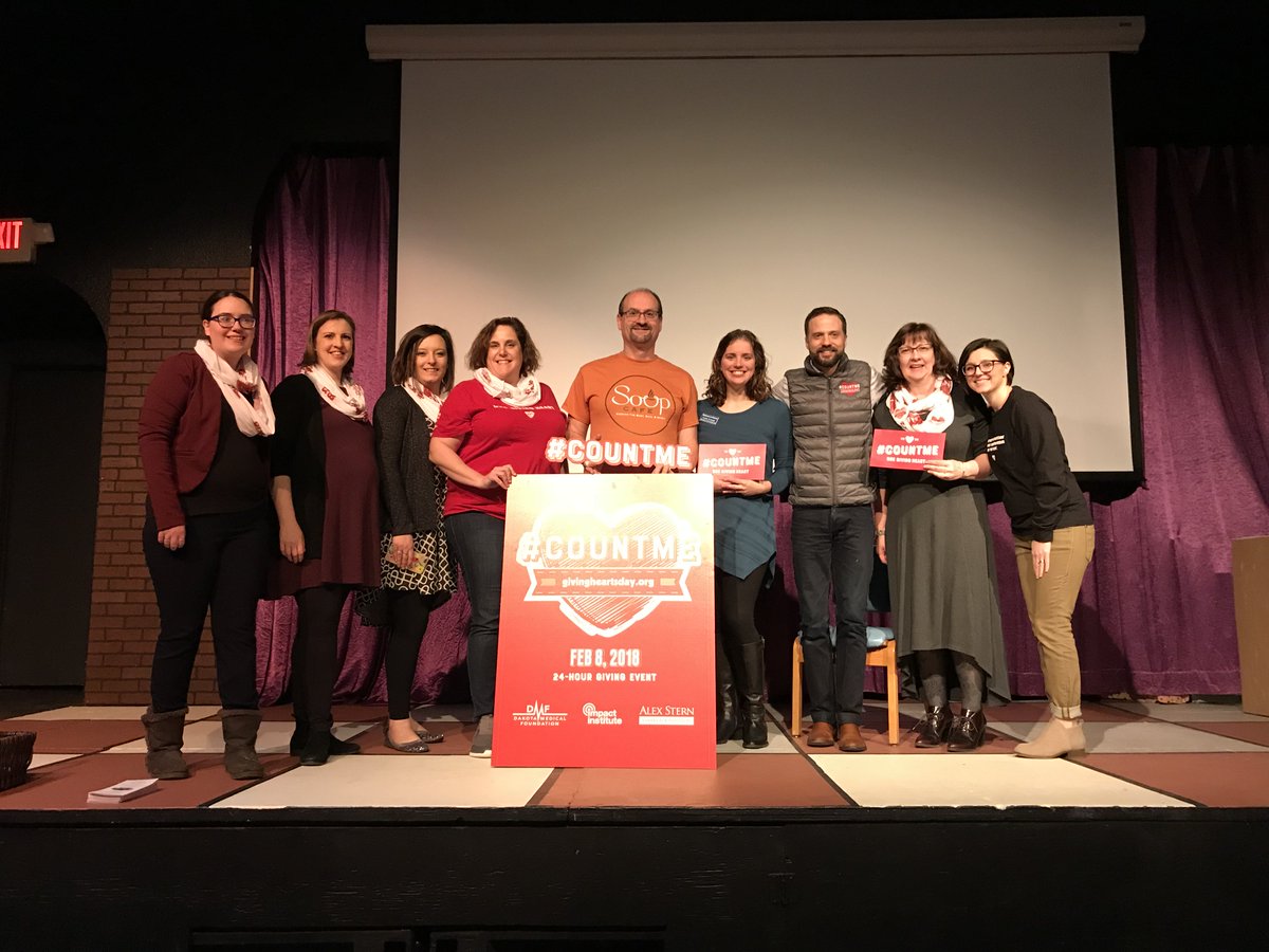 Impact_fndn's tweet photo. THANK YOU @1MillionCupsND, for shining a light on @GivingHeartsDay! 
@ScottHoldman was honored to share the GHD story, and we're thrilled that 4 of the remarkable 400+ participating charities were featured! Give to the charities you ❤️on 2/8 https://t.co/SVDUQXa1X8! 
#CountMe https://t.co/D1KyDmywMz