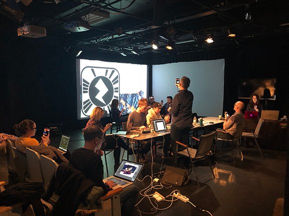 NewMediaMB's tweet image. The Mixed Realities Workshop with Alexandra Zaccaria is underway! 📢 A big shout out to @PrimeProMedia who set us up with the AV for the event and are AMAZING to work with. 👏👏👍😃